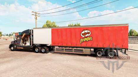 Шторный полуприцеп Pringles для American Truck Simulator
