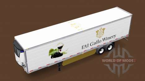 Скин E&J Gallo Winery на полуприцеп для American Truck Simulator
