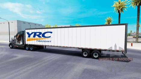Цельнометаллический полуприцеп YRC Freight для American Truck Simulator
