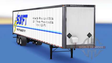 Цельнометаллический полуприцеп Swift для American Truck Simulator