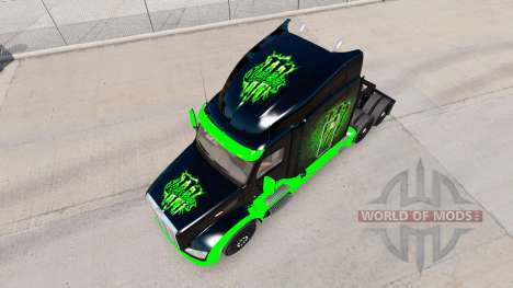 Скин Monster Energy на тягач Peterbilt для American Truck Simulator