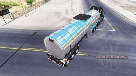 Хромированный топливный полуприцеп для American Truck Simulator