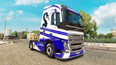 Скин Griffin на тягач Volvo для Euro Truck Simulator 2