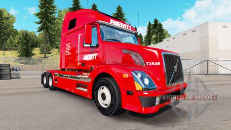 Скин Averitt Express на тягач Volvo VNL 670 для American Truck Simulator