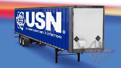 Цельнометаллический полуприцеп USN для American Truck Simulator