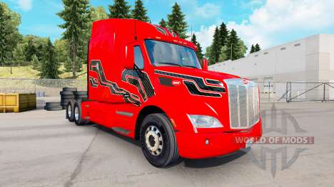 Скин Carbon Insertions на тягач Peterbilt для American Truck Simulator