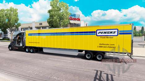 Скин Penske на полуприцеп для American Truck Simulator