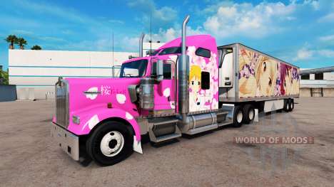 Скин Sakura на тягачи Peterbilt и Kenwort для American Truck Simulator
