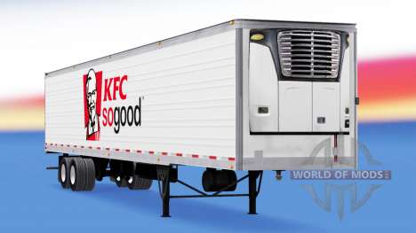 Скин KFC на рефрижераторный полуприцеп для American Truck Simulator
