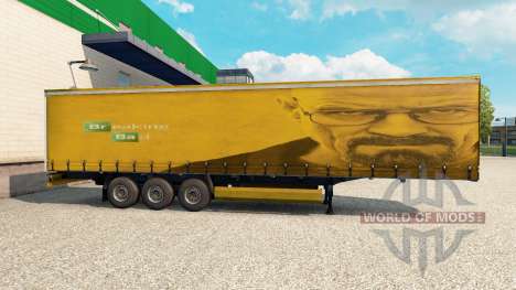 Скин Walter White на полуприцеп для Euro Truck Simulator 2