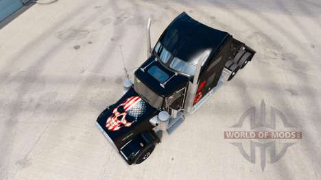 Скин Skull на тягач Kenworth W900 для American Truck Simulator