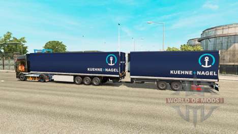 Полуприцепы Krone Gigaliner [Kuehne Nagel] для Euro Truck Simulator 2