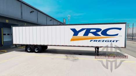 Цельнометаллический полуприцеп YRC Freight для American Truck Simulator