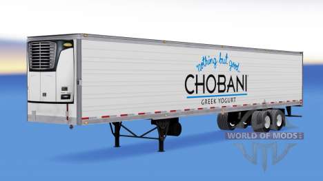 Скин Chobani на рефрижераторный полуприцеп для American Truck Simulator