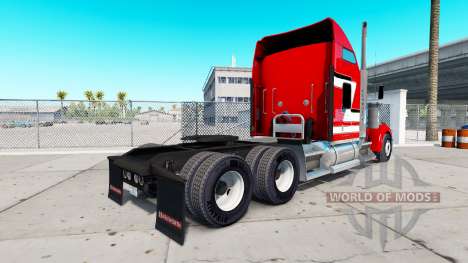 Скин Red and White на тягач Kenworth W900 для American Truck Simulator