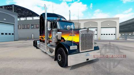 Скин Sunset на тягач Kenworth W900 для American Truck Simulator
