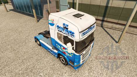 Скин Smurfs на тягач Scania для Euro Truck Simulator 2