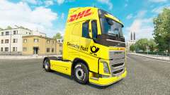 Скин DHL на тягач Volvo для Euro Truck Simulator 2