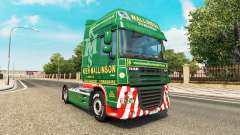 Скин Ken Mallinson на тягач DAF для Euro Truck Simulator 2