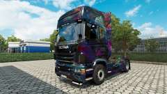 Скин Fractal Flame на тягач Scania для Euro Truck Simulator 2