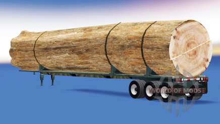 Полуприцеп с грузом ствола дерева для American Truck Simulator