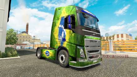 Скин Brasil на тягач Volvo для Euro Truck Simulator 2