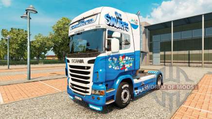 Скин Smurfs на тягач Scania для Euro Truck Simulator 2