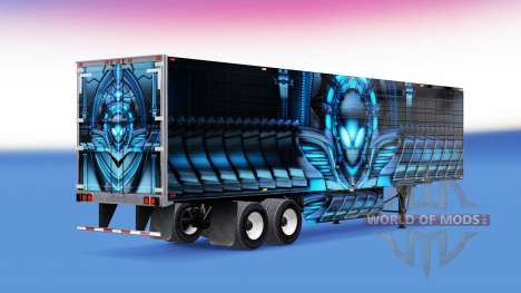 Скин Alienware на рефрижераторный полуприцеп для American Truck Simulator