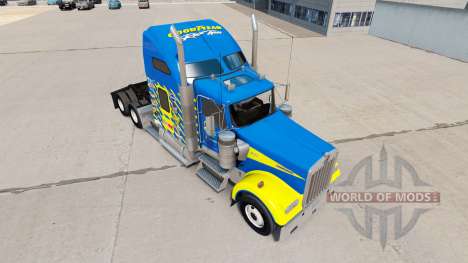 Скин Goodyear Racing на тягач Kenworth W900 для American Truck Simulator