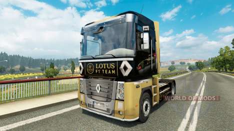 Скин F1 Lotus на тягач Renault для Euro Truck Simulator 2