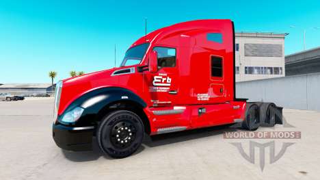 Скин Erb Transport на тягач Kenworth для American Truck Simulator