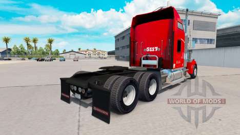 Скин Heartland Express [red] на тягач Kenworth для American Truck Simulator