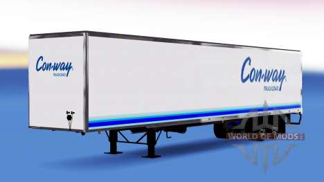 Цельнометаллический полуприцеп Conway для American Truck Simulator