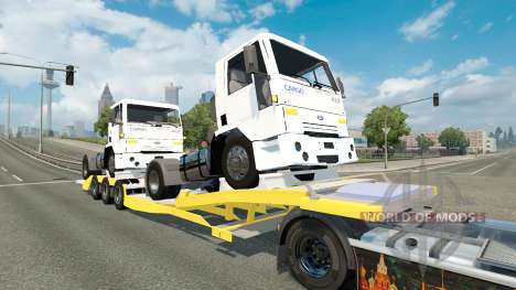 Низкорамный трал с тягачами Ford Cargo для Euro Truck Simulator 2