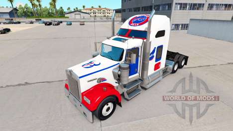 Скины NFL на тягач Kenworth W900 для American Truck Simulator