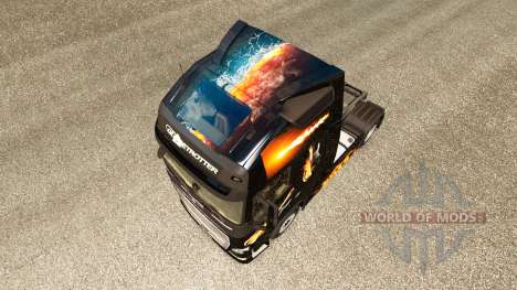 Скин Fire на тягач Volvo для Euro Truck Simulator 2