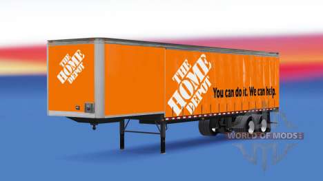 Шторный полуприцеп Home Depot для American Truck Simulator