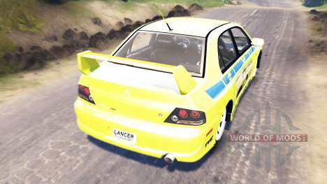 Mitsubishi Lancer Evolution IX [Форсаж 2] для Spin Tires