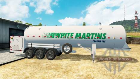 Полуприцеп-цистерна White Martins для Euro Truck Simulator 2