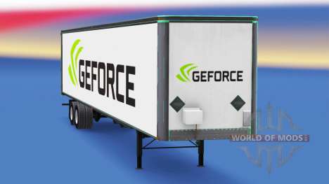 Скин Nvidia GeForce на полуприцеп для American Truck Simulator