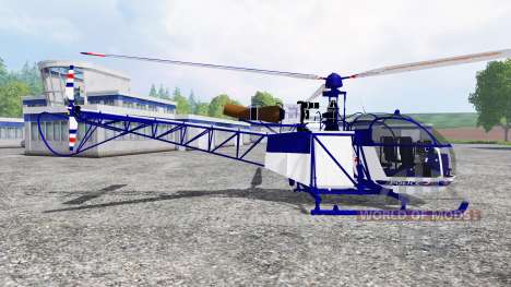Sud-Aviation Alouette II Police для Farming Simulator 2015