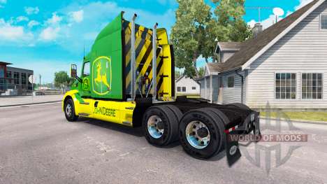 Скин John Deere на тягач Peterbilt для American Truck Simulator