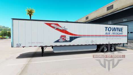 Скин Towne Air Freight на полуприцеп для American Truck Simulator