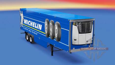 Скин Michelin на рефрижераторный полуприцеп для American Truck Simulator
