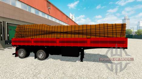 Бортовой полуприцеп с грузом для Euro Truck Simulator 2