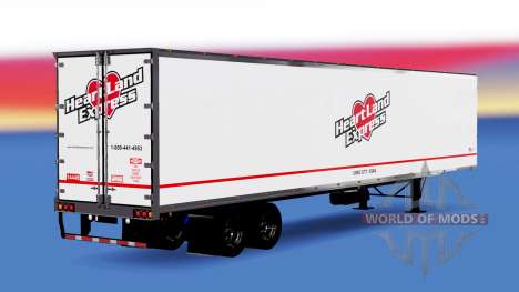 Цельнометаллический полуприцеп Heartland Express для American Truck Simulator