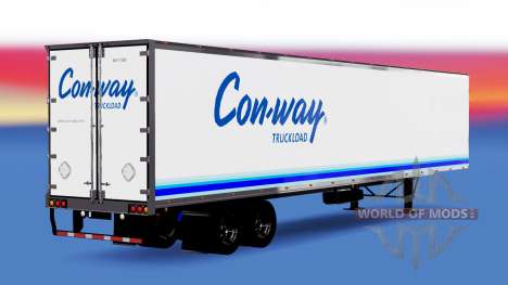 Цельнометаллический полуприцеп Conway для American Truck Simulator