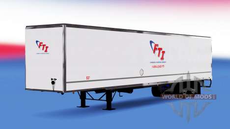 Цельнометаллический полуприцеп FTI для American Truck Simulator