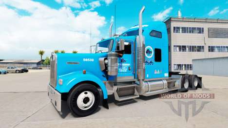 Скин Gordon Trucking на тягач Kenworth W900 для American Truck Simulator