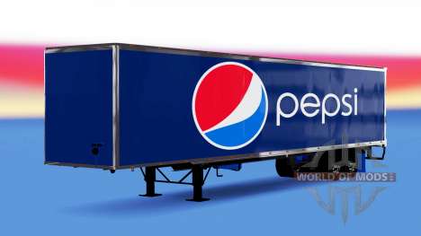 Цельнометаллический полуприцеп Pepsi для American Truck Simulator
